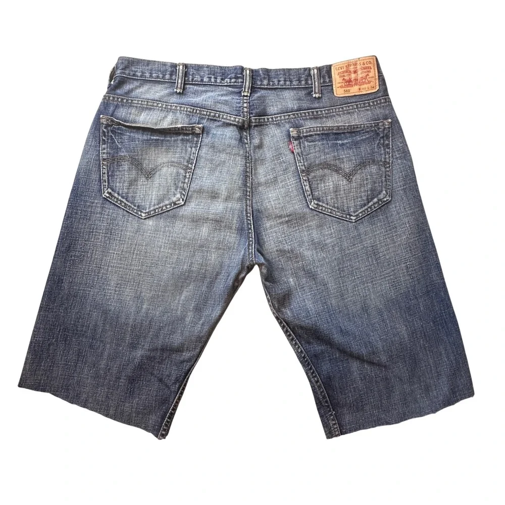 Vintage Levi's‎ 569 Denim Shorts Men 40 Blue Loose Straight Cut Off Jorts Y2K